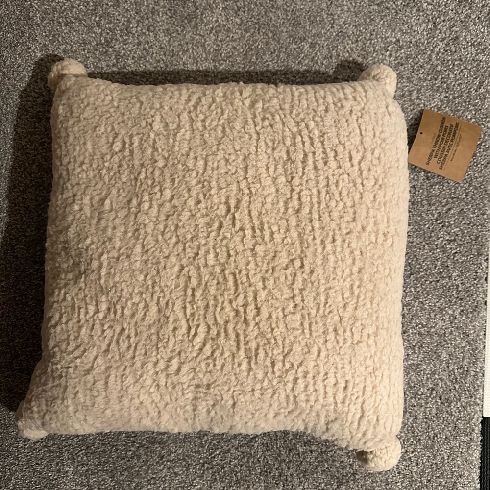 2 Sherpa throw pillows for 1 price